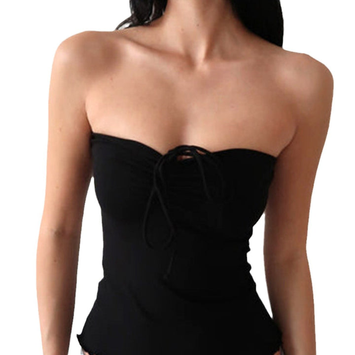 Damen Bandeau-Top mit zarten Rüschendetails und verstellbaren Trägern Echo Archiv