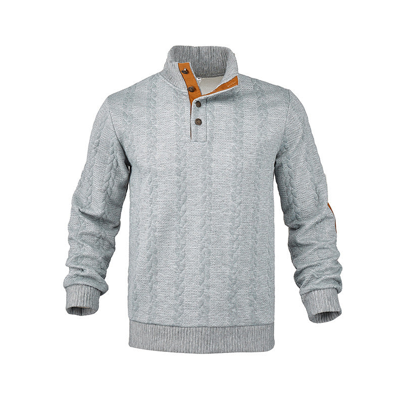 Herren Strickpullover mit klassischem Kragen und kontrastierenden Details Echoarchiv