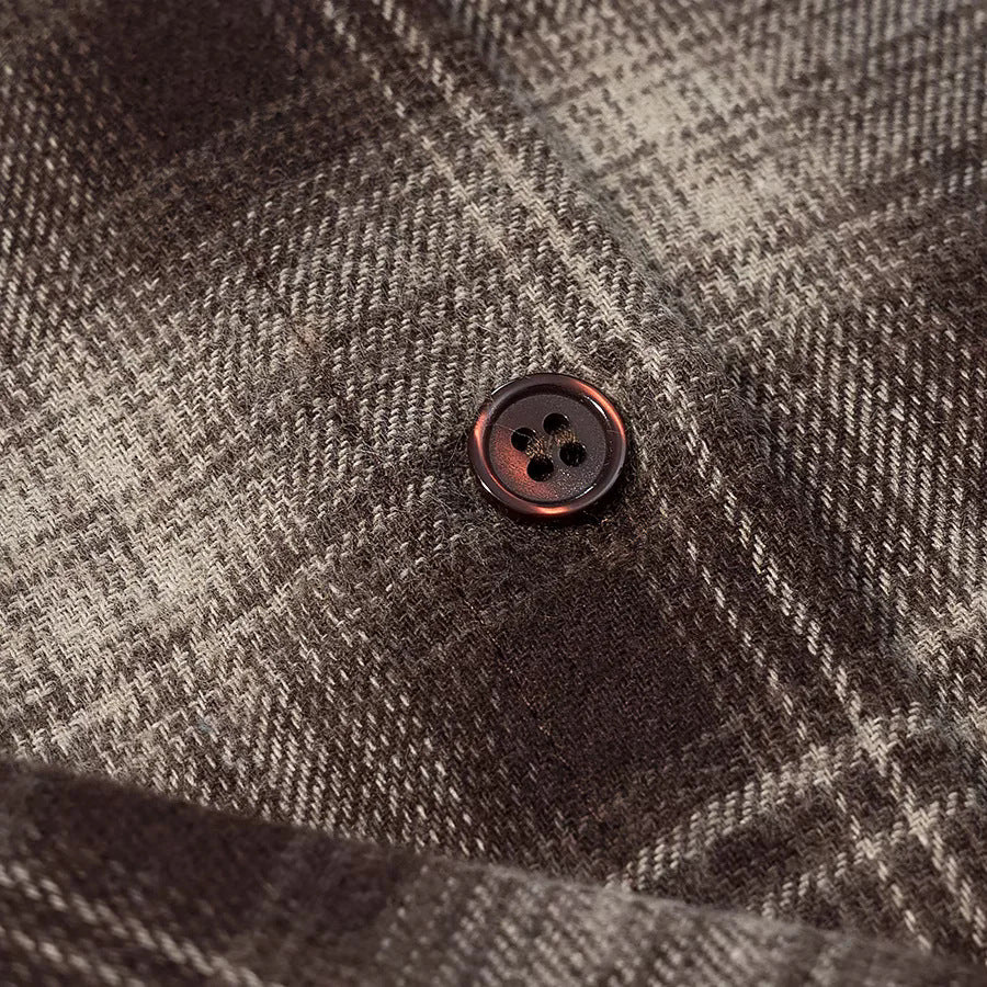Damen nan überlappende Karo-Bluse mit V-Front, gekreuztem Saum und Manschetten Echo Archiv