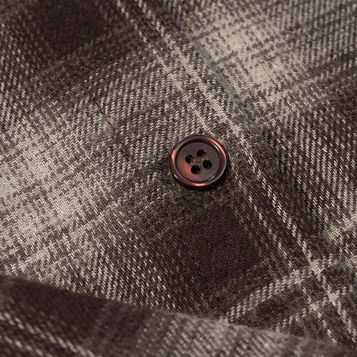 Damen nan überlappende Karo-Bluse mit V-Front, gekreuztem Saum und Manschetten Echo Archiv
