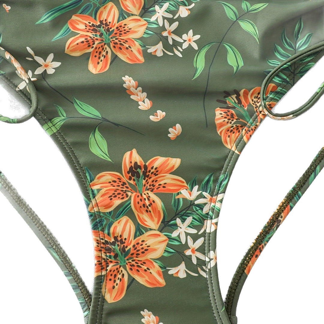 Damen Hochgeschnittener Bikini mit Raffung Echo Archiv