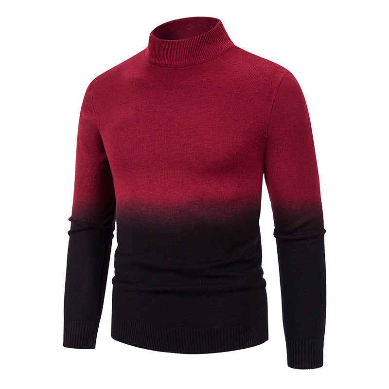 Herren Rollkragenpullover mit stilvollem Farbverlauf Echoarchiv