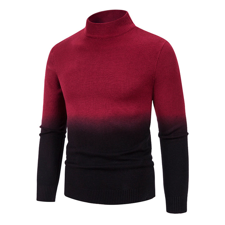 Herren Rollkragenpullover mit stilvollem Farbverlauf Echoarchiv