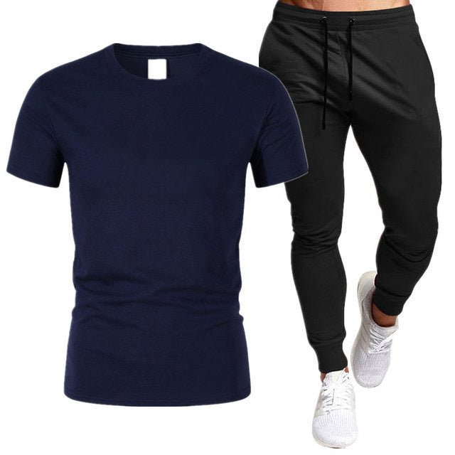 Herren Sportliches T-Shirt und Jogginghose Set Echoarchiv