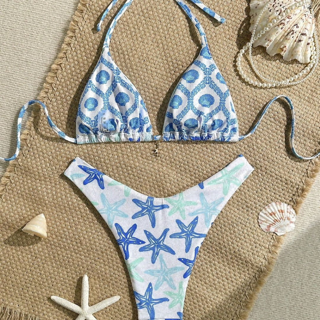 Damen Triangel-Bikini mit maritimen Sternenmotiv Echo Archiv