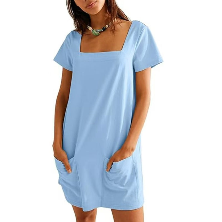 Damen Bequemes Freizeitkleid mit Taschen Echo Archiv
