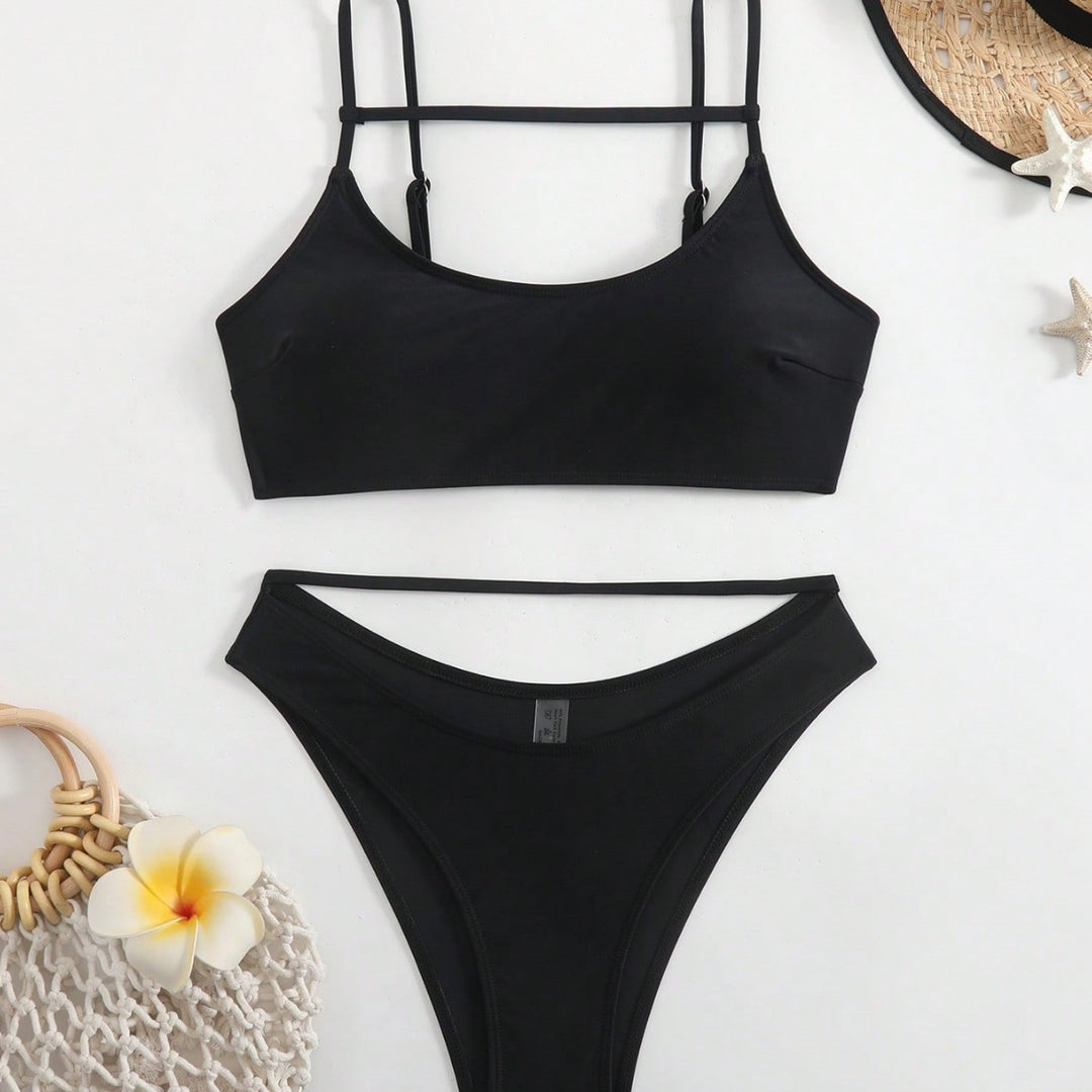 Damen Triangel-Bikini-Set mit innovativem Schnitt und verstellbaren Trägern Echo Archiv