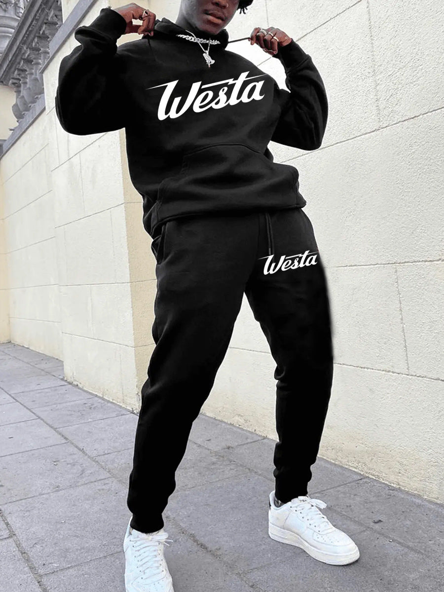 Herren Freizeit Hoodie und Jogginghose Set mit stilvollem Logo Echoarchiv