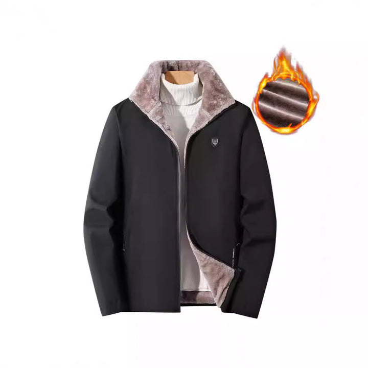 Herren Thermo-Softshelljacke mit durchgehendem Reißverschluss und Teddy-Innenfutter Echoarchiv