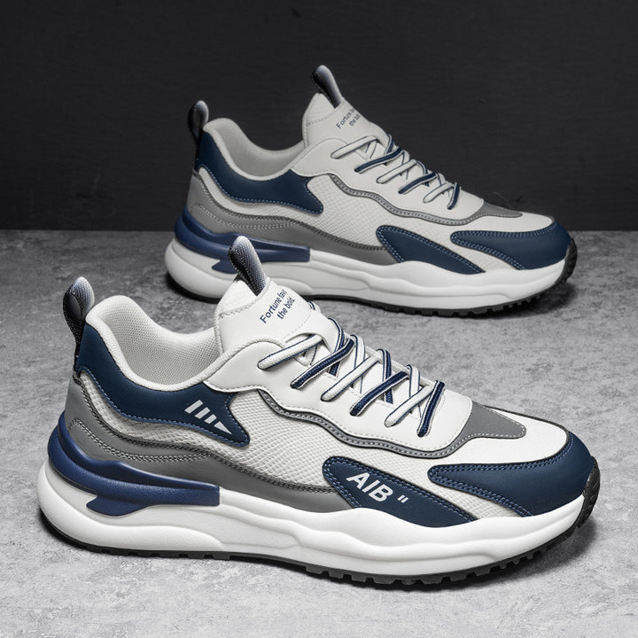 Herren Casual‑Straßen‑Sneaker mit mehrschichtiger Gummiplattform und atmungsaktiven Mesh‑Overlays – Norré
