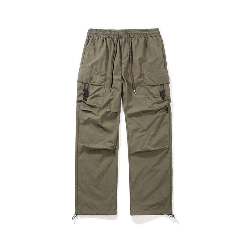 Herren Leichte Ripstop‑Trekking‑Cargohose mit Elastikbund, Kordelzug und Schnallen‑Cargotaschen Echo Archiv