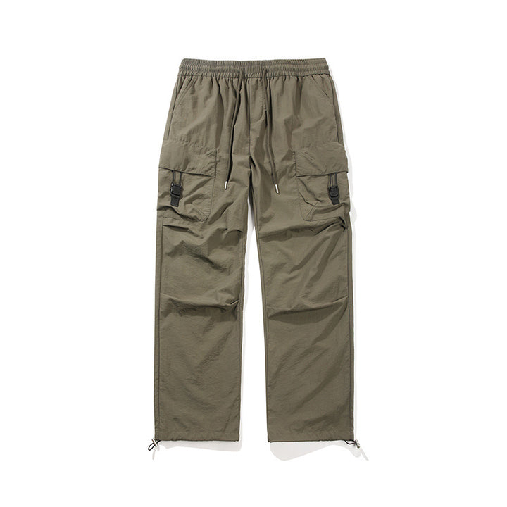 Herren Leichte Ripstop‑Trekking‑Cargohose mit Elastikbund, Kordelzug und Schnallen‑Cargotaschen Echo Archiv