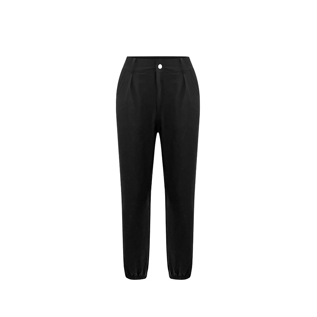 Damen Hochtaillierte Chino-Hose mit schmalem Knöchel-Bündchen Echoarchiv
