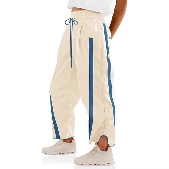 Damen lockere Sporthose mit elastischem Bund und Kontraststreifen Echo Archiv
