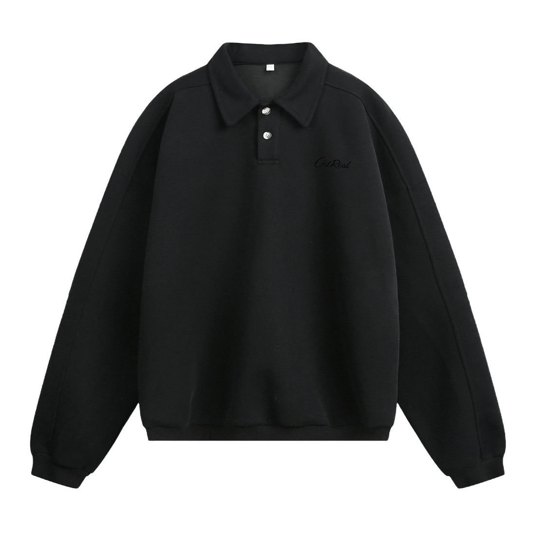 Unisex Oversize Poloshirt-Sweatshirt mit Hemdkragen und Halbknopfleiste Echo Archiv