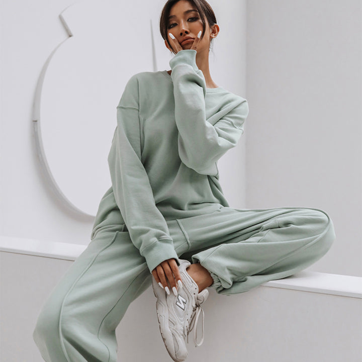 Damen nan weiches Oversize-Sweatshirt und weite Relaxhose im Vintage-Washed-Finish Echo Archiv
