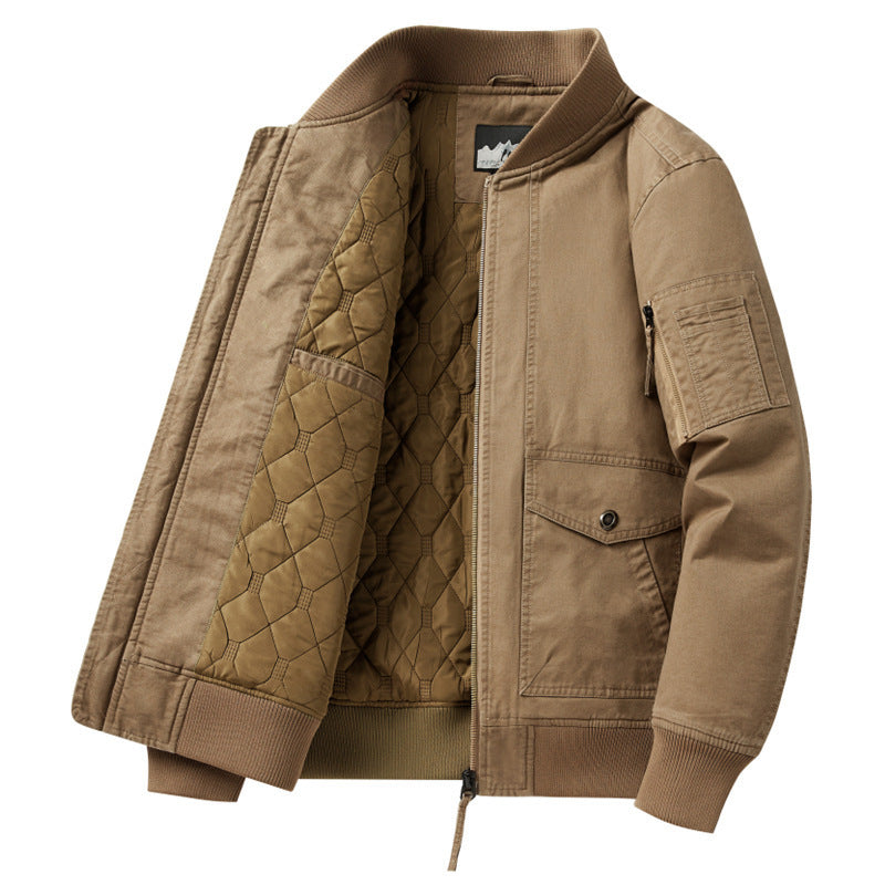 Herren Modische Bomberjacke mit Steppfutter Echo Archiv