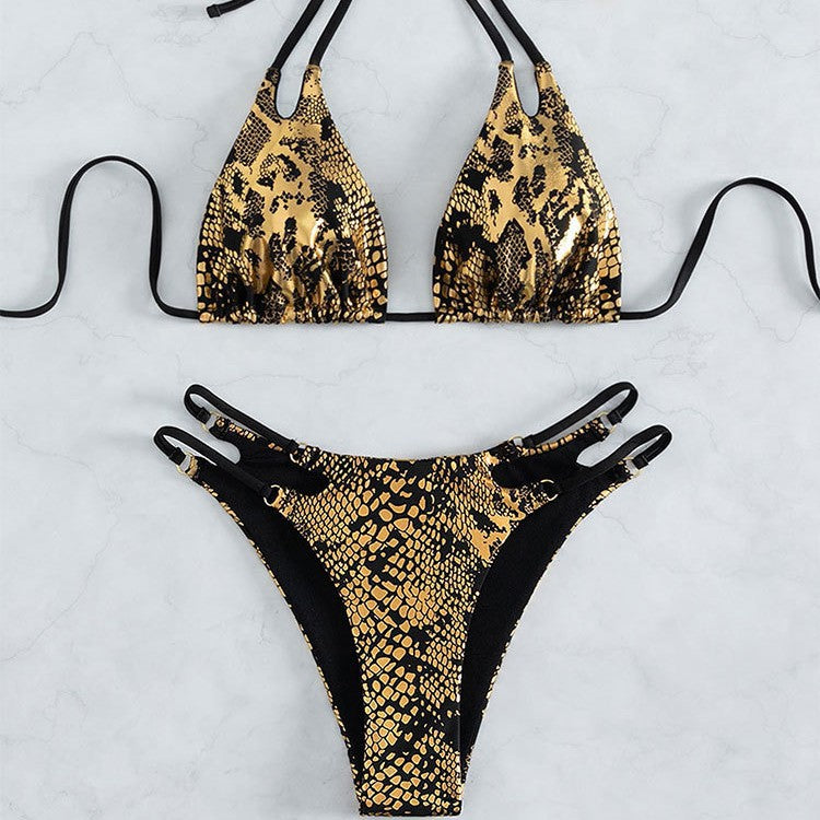 Damen Triangel-Bikini mit raffiniertem Schnitt und geschlängeltem Design Echo Archiv