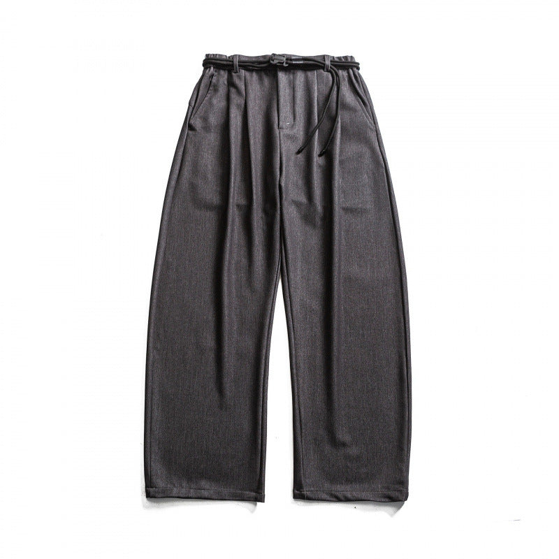 Damen Hochtalierte weite Marlene-Hose mit Faltenbund und Tunnelzuggürtel Echo Archiv
