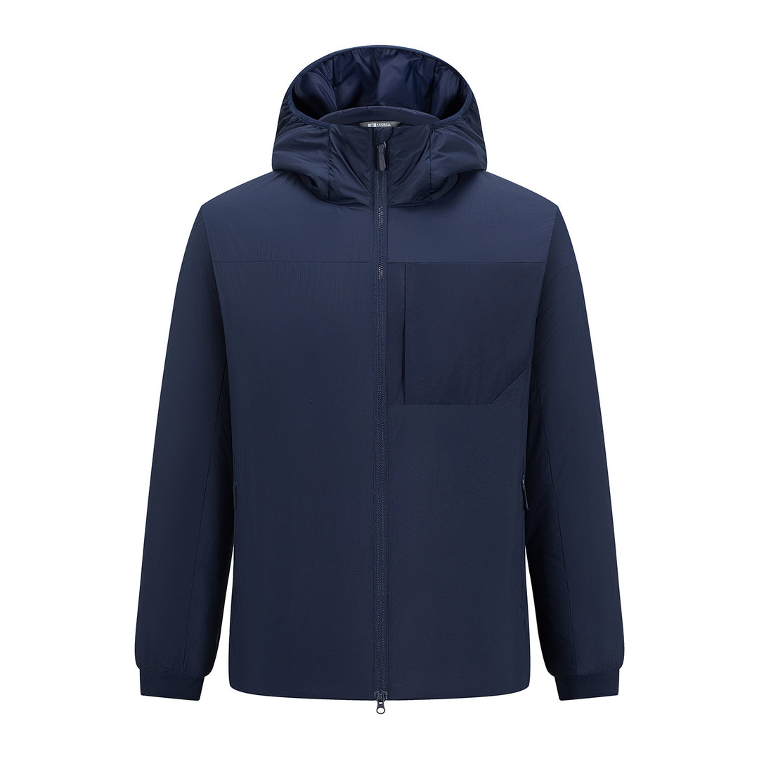 Herren Leichter Kapuzen-Urbanparka mit Zwei-Wege-Reißverschluss und Brusttasche Echoarchiv