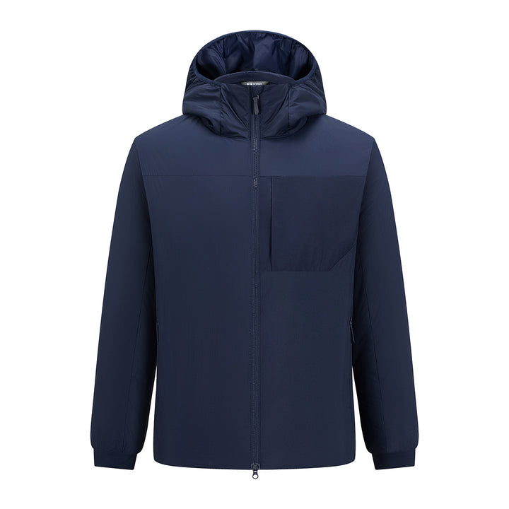 Herren Leichter Kapuzen-Urbanparka mit Zwei-Wege-Reißverschluss und Brusttasche Echoarchiv