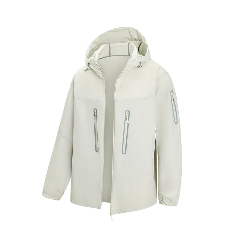 Herren Packbare Technical-Softshelljacke mit Kapuze, getapten Reißverschlüssen und Brusttaschen Echo Archiv