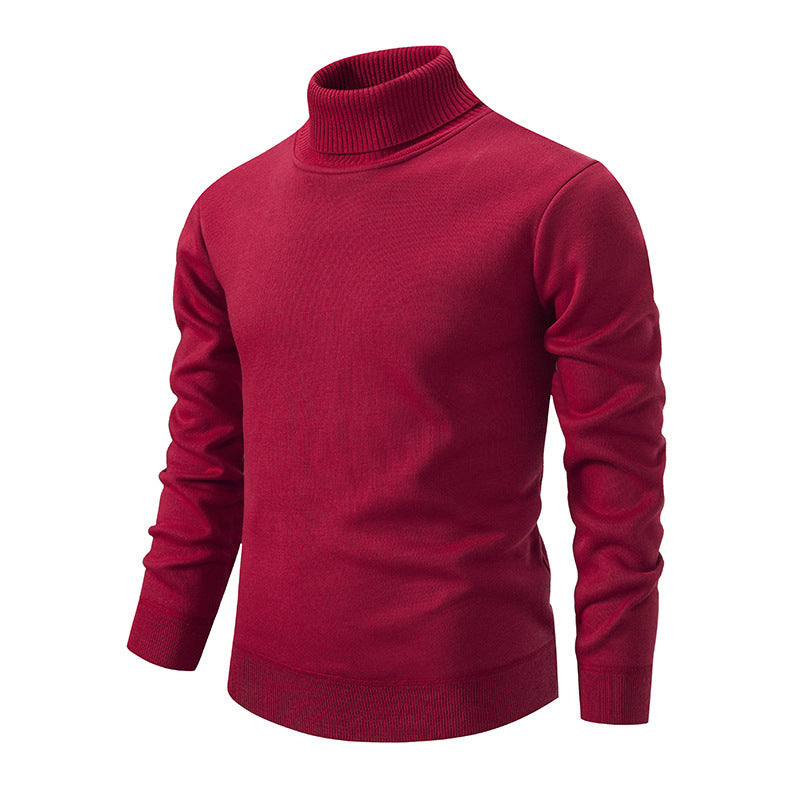Herren Rollkragenpullover aus weichem Strick mit strukturiertem Design Echoarchiv