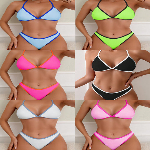 Damen Triangel-Bikini mit zartem Kontrastsaum Echo Archiv