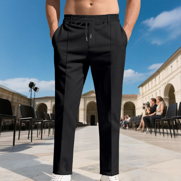 Herren elegante Freizeithosen mit elastischem Bund Echoarchiv