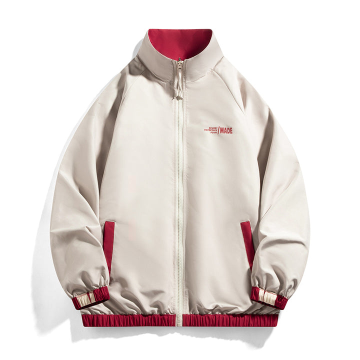 Herren sportliche Jacke mit abgerundetem Kragen und seitlichen Taschen Echoarchiv