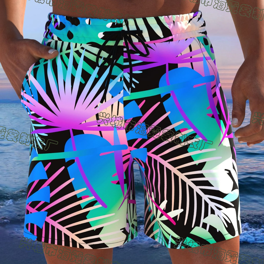 Herren Badeshorts mit animalischem Muster und elastischem Bund Echo Archiv