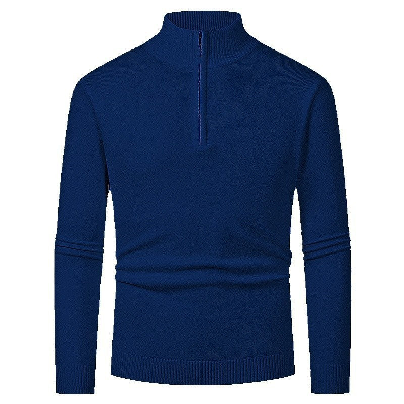 Herren eleganter Rollkragenpullover mit durchgehendem Reißverschluss Echoarchiv