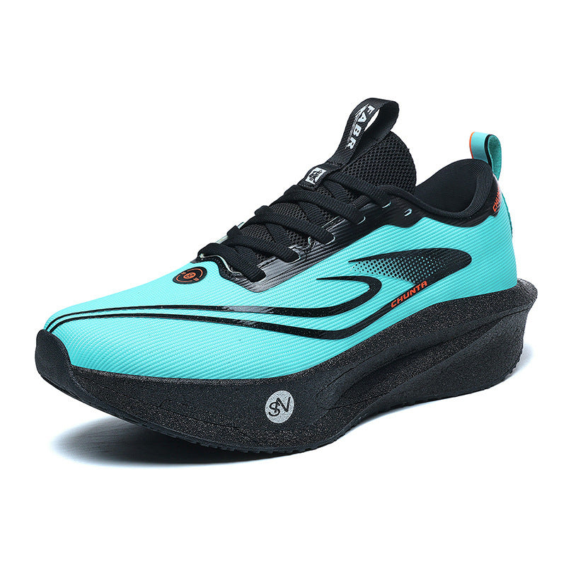 Unisex fließende Race-Performance-Sneaker mit hochprofilierter reaktiver Schaum-Zwischensohle und nahtlosem Leichtstrick-Obermaterial – Tavélo