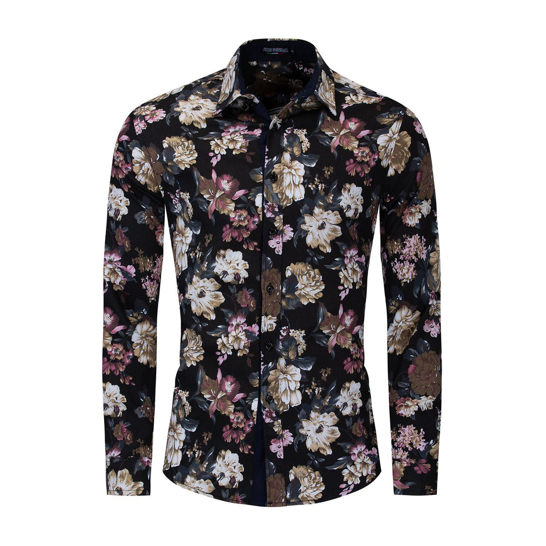 Herren Elegantes und stilvolles Hemd mit floralem Muster Echoarchiv
