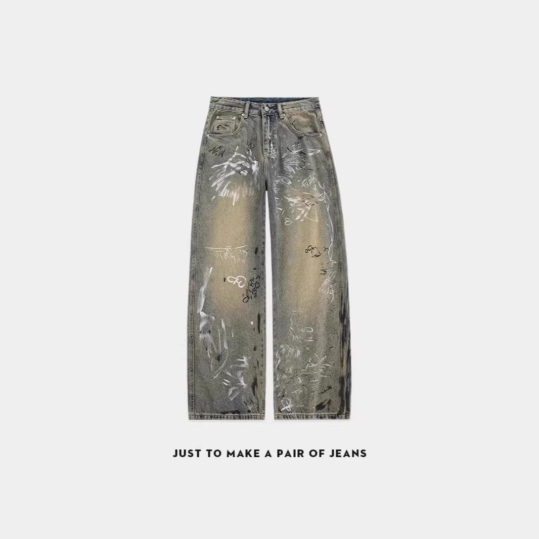 Damen Weitgeschnittene Destroyed Jeans Echoarchiv