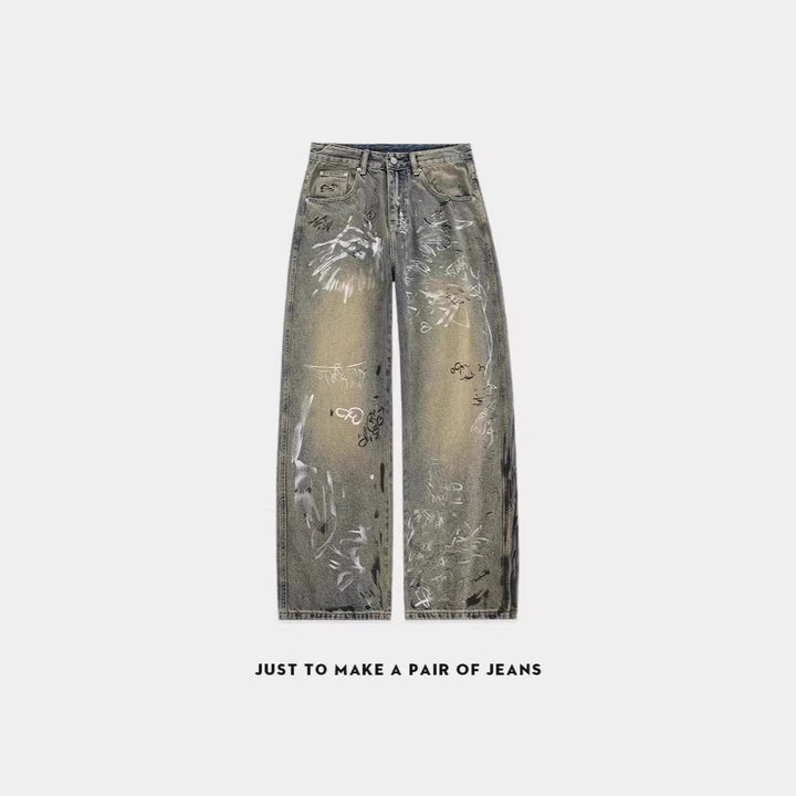 Damen Weitgeschnittene Destroyed Jeans Echoarchiv