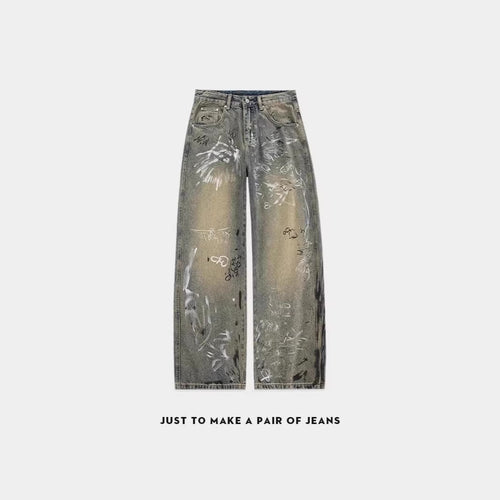 Damen Weitgeschnittene Destroyed Jeans Echoarchiv