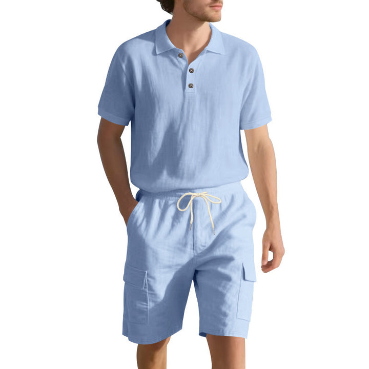 Herren Polohemd und Cargo-Shorts Set Echoarchiv
