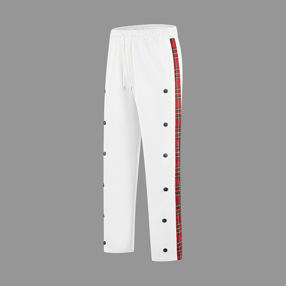 Herren Sportliche Jogginghose mit Druckknopf-Design und elastischem Bund Echoarchiv