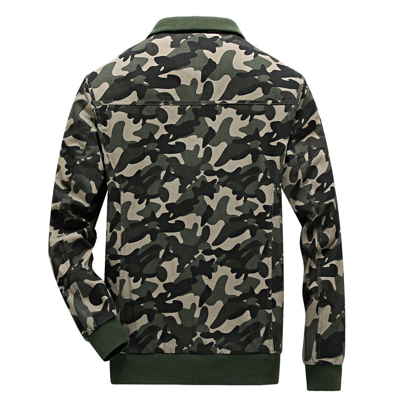Herren Camouflage-Fieldblouson im Urban-Militärstil mit Rippbündchen und Mehrfach-Taschen Echoarchiv