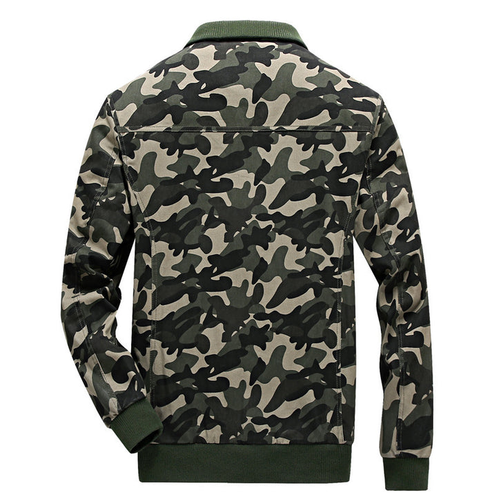 Herren Camouflage-Fieldblouson im Urban-Militärstil mit Rippbündchen und Mehrfach-Taschen Echoarchiv