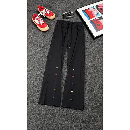 Damen Sportliche Freizeithosen mit elastischem Bund und buntem Detail Echo Archiv