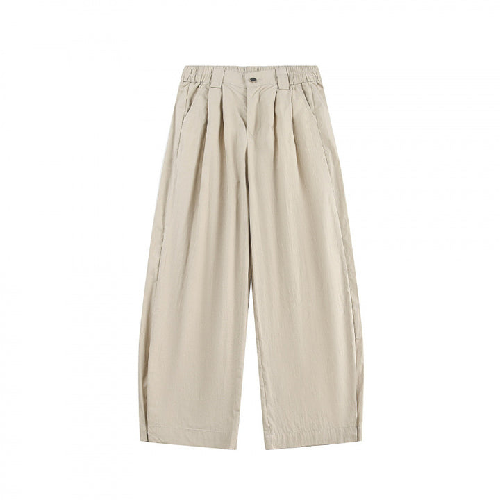 Damen Weite hochgeschnittene Culotte‑Hose mit Bundfalten, elastischem Taillenbund und Eingrifftaschen Echo Archiv