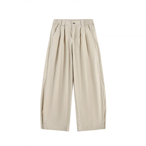 Damen Weite hochgeschnittene Culotte‑Hose mit Bundfalten, elastischem Taillenbund und Eingrifftaschen Echo Archiv