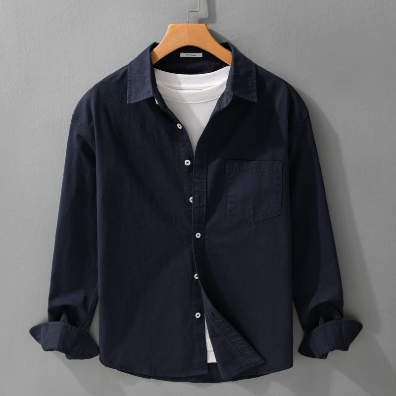 Herren Lässiges Layering-Hemd im Overshirt-Stil mit weichem Baumwollgriff und Brusttasche Echoarchiv