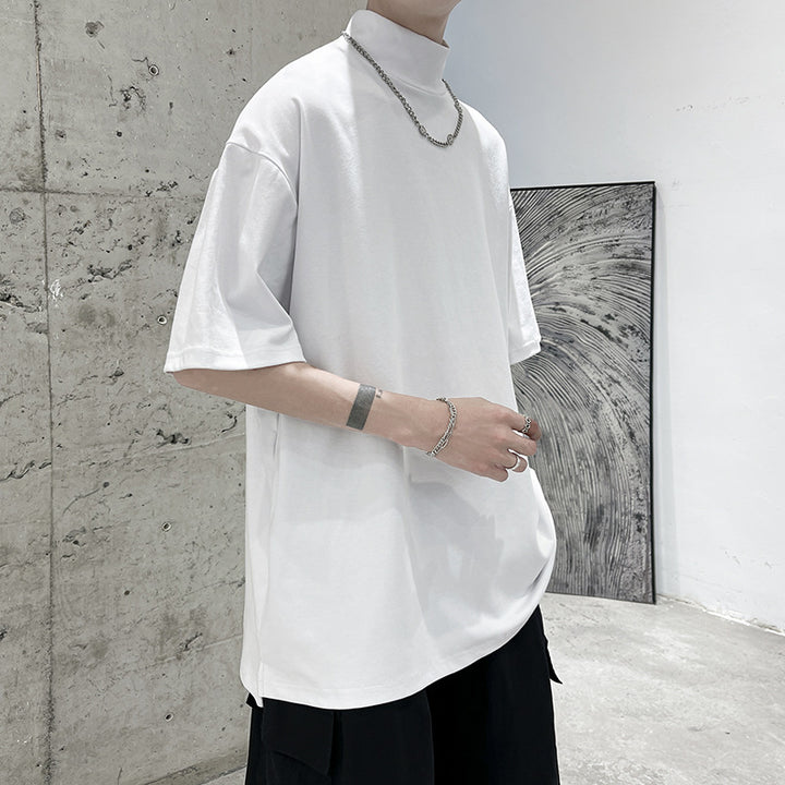 Herren nan oversized Rollkragen-T-Shirt mit halblangen Ärmeln und lässiger Boxy-Passform Echo Archiv