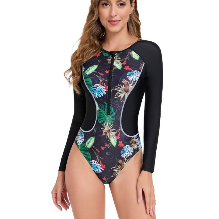 Damen Sportlicher Schwimmanzug mit floralem Design Echo Archiv