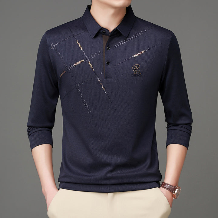 Herren Poloshirt mit stylischem Grafikdruck und hochwertigem Funktionsmaterial Echoarchiv