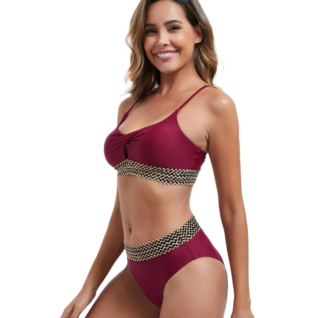 Damen Bikiniset mit kreativem Bund Echo Archiv