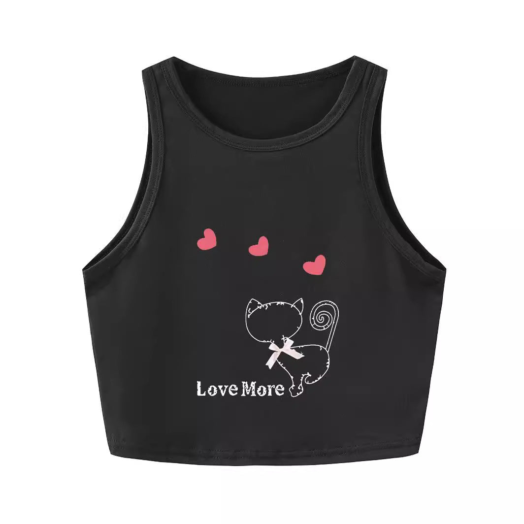 Damen Crop-Top mit auffälligem Schriftzug und körpernahem Schnitt Echo Archiv